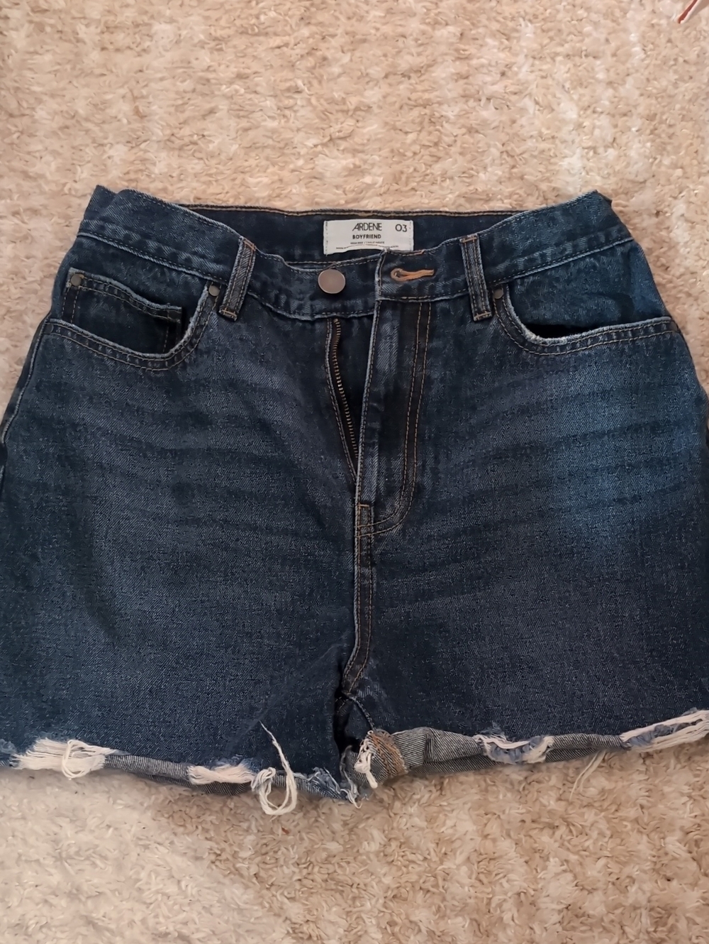 Ardene Dark Blue Raw Hem Denim Shorts